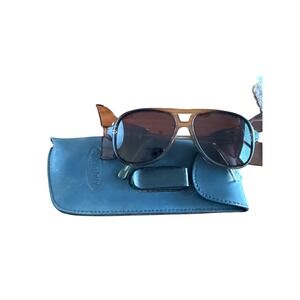 Vintage AO Safety F6000 Medium Amber Brown Aviator with Side Shields Z87 2 ANSI